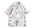 Summer Ice Silk Short men shirt over size Long term supply